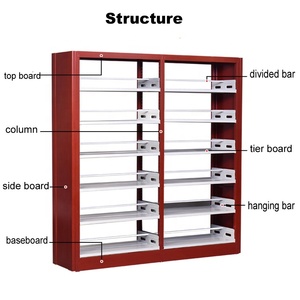 Bibliothèques à double <span class=keywords><strong>colonne</strong></span> au design moderne Mobilier <span class=keywords><strong>de</strong></span> bibliothèque en acier coloré pour laboratoires scolaires et hôpitaux - Product Image 4