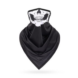 Écharpe triangulaire respirante en soie glacée, motif tête de mort, unisexe, pour le cyclisme et la pêche en extérieur, cache-cou - Product Image 3