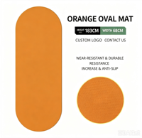 Nouveau Tapis de Yoga en PU Antidérapant de 5 mm, Forme Ovale/Circulaire, avec Sangle de Transport Imprimée, Pliable, pour Exercices de Pilates et Gymnastique à Domicile, Vente en Gros 2026
