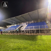 Gradins temporaires en fer avec toit pour événements sportifs en plein air, performance de stade, gradins de football