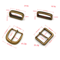 Boucle ardillon en laiton Cloxy 35mm pour ceinture ensemble de boucle de ceinture en cuir rétro en laiton boucle de ceinture en laiton massif 35mm avec gardien