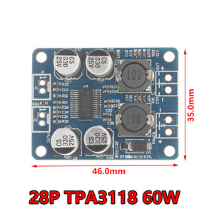 Module amplificateur de puissance audio numérique TPA3118 1*60W/30W, carte de développement SOP28, 4-8 ohms, classe D PBTL, DC 8~24V - Product Image 4