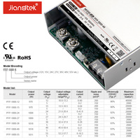 Alimentation industrielle Jiangtek PFP-1000-48 1000W 48V 21A avec PFC actif et refroidissement par air forcé