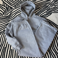 Hiver Nouveau Logo personnalisé Baggy Tracksuit 500 Gsm Fleece Cotton Heavy Oversized Sweatpants Hoodie Set High Street Zipper Tracksuit