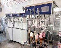 Machine à glace molle Tolcat commerciale 7 saveurs, sur pied, automatique, en acier inoxydable, pour glacier et pâtisserie