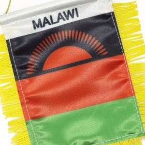 Custom Logo MALAWI Pennant <b>Flag</b> for Car Rearview Mirror & Home Decoration Digital Printing Techniques - Product Image 3