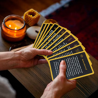 Cartes Oracle de Tarot estampées d'or exquis de haute qualité pour la méditation de Divination Design Original usine papier d'or en gros