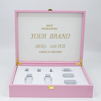 Logo personnalisé MDF en bois rouge en cuir Oud arabe femme coffret de parfum coffrets emballage de parfum de luxe avec Led