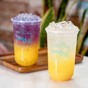 Vasos Desechables de Plástico PET Transparente Personalizados en Forma de U para Tequila, Té con Leche, Té de Burbujas, Café - Product Image 3