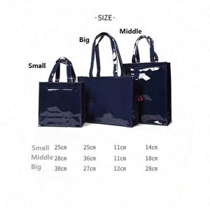 Custom Logo Summer Printed Tote Bag <b>Letter</b> Printing <b>Mirror</b> Face Blue Pu Pvc Shoulder Bag Jelly Travel Shoulder Beach Bags - Product Image 2
