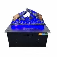 Bûches artificielles en polyrésine faites à la main OEM pour insert de cheminée électrique