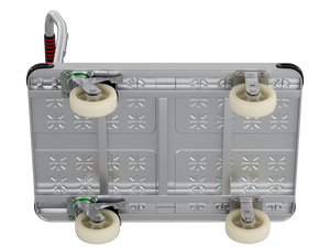 MBC-046 Opvouwbare Handgreep 360 Graden Draaibare Zwenkwielen Opvouwbare Duwwagen Rvs Supermarkt <span class=keywords><strong>Trolley</strong></span> - Product Image 2