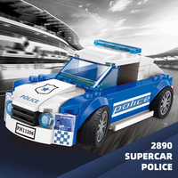 Bloque coche 2889 Citycar Supercar carretilla elevadora piezas pequeñas MOC ladrillos modelo ensamblar bloques de construcción colección de plástico juguete Juguete