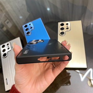 2024 nouvelle coque de téléphone à panneau arrière en métal brossé de haute qualité pour <span class=keywords><strong>samsung</strong></span> galaxy S25 S24 S23 S22 S21 Plus ultra - Product Image 5