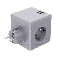 KC Modern 3 prises UE 2 ports USB a 1 prise Cube Type-C prise multiprise 16A prise nominale normes extension prise murale CE Rohs