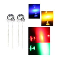 1000 Pezzi LED 5mm a Cappello di Paglia, Perline Luminose Bianche Blu Rosse Verdi Gialle Viola, LED Plug-in F5 ad Alta Luminosità