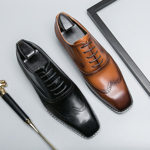 Nouvelles Chaussures en Cuir Décontractées et Habillées pour Hommes, Style Rétro à Bout Plat, Collection Été 2026 - Product Image 3