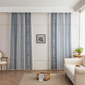 Vente en gros de voilages de Bohème-rideaux à défilement floral pour décor d'hôtel/boutique - Product Image 2