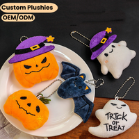 Porte-clés en peluche Halloween : Citrouille, Fantôme, Chauve-souris – Pendentif pour Sac à Dos, Accessoire de Sac, Décoration de Fête, École et Maison