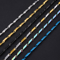 Collier chaîne maille melon en acier inoxydable 3mm Or Acier Noir pour Hommes Femmes Bijoux Hip Hop Accessoires de Mode Cadeau
