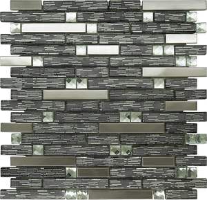 Piastrelle Moderne Antiche Italiane in Vetro Rubino e Diamante Nero <span class=keywords><strong>Imola</strong></span> 300x300mm, Mosaico per Decorazione Cucina o Bagno - Product Image 3