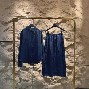 2025 nuova camicia <span class=keywords><strong>da</strong></span> donna in cotone di lino due pezzi a maniche lunghe abito elegante <span class=keywords><strong>da</strong></span> <span class=keywords><strong>ufficio</strong></span> Casual Boho Chic completo estivo - Product Image 3