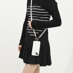Longue chaîne de <span class=keywords><strong>téléphone</strong></span> portable en perles, <span class=keywords><strong>cordon</strong></span> de sac pour femmes, <span class=keywords><strong>cordon</strong></span> suspendu pour étui de <span class=keywords><strong>téléphone</strong></span>, chaîne de bandoulière pour smartphone - Product Image 4