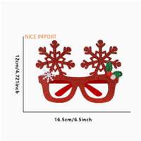 Lunettes de Noël rouges et vertes style sapin de Noël, décorations de Noël, lunettes de Noël, fournitures de fête pour enfants, articles de Noël, montures