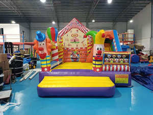 All'ingrosso Xinyue Unisex PVC gonfiabile Clown buttafuori Combo 5.5x5m castello per bambini all'interno/all'aperto trampolino di attrazione 4 anni - Product Image 2