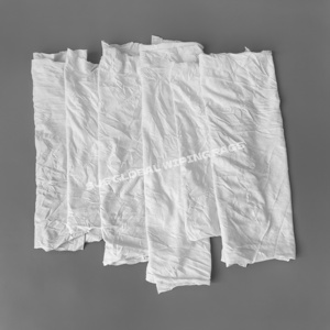 Trapos de Limpieza Reciclados de Primera Calidad, 10 kg, Trapos de Algodón Blanco, Trapos de Camiseta, 100% Algodón, para Limpieza Industrial - Product Image 1