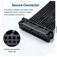 Câble adaptateur 40 broches à âme en cuivre avec isolation en caoutchouc pour appareils électroménagers, connexions HDD/CD/DVD-ROM et PCB