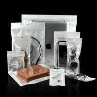 Film nacré blanc Yin Yang os sac Transparent PE plastique Ziplock câble de données emballage coque de téléphone sac