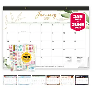 Myway High Quality 18 Monate Planer Schreibtisch kalender 2024-2025 Desktop-Kalender für Desk Pad Kalender