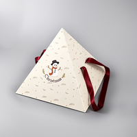 Boîte en carton pyramidal personnalisée Sunshine Brand avec revêtement UV, réutilisable pour traiteur, gâteaux, desserts, plateaux de présentation, nouveau design personnalisé