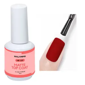 Proveedor dorado, capa superior mate, esmalte de uñas de gel, esmalte de uñas de gel transparente natural, lámpara LED UV para capa superior de gel mate