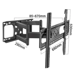 Luxurious Large Size Full Motion TV Mount Bracket TV Wall-Mounted Rotating Bracket