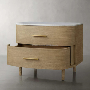 Table <span class=keywords><strong>de</strong></span> Chevet Enigmatic en Chêne Noir <span class=keywords><strong>Charbon</strong></span> avec Plateau en Marbre <span class=keywords><strong>de</strong></span> Carrare, 2 Tiroirs, Meuble d'Appoint <span class=keywords><strong>de</strong></span> Luxe pour Villa, Meuble <span class=keywords><strong>de</strong></span> Rangement pour Chambre à Coucher - Product Image 5