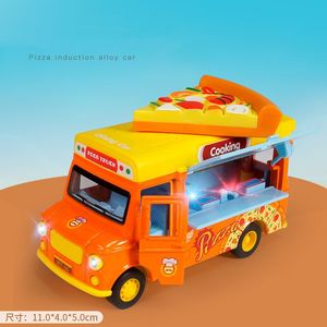 뜨거운 판매 판촉 선물 합금 자동차 모델 햄버거 자기 유도 참신 장난감 자동차 자극 빛 커피 트럭 - Product Image 4