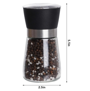 Pot à épices <span class=keywords><strong>en</strong></span> <span class=keywords><strong>verre</strong></span> lisse de 180 ml, certifié FDA CE LFGB, pour la cuisine et la restauration, hermétique, résistant à l'humidité, <span class=keywords><strong>avec</strong></span> couvercle doseur. - Product Image 2