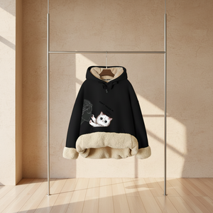 เสื้อฮู้ดผู้หญิง สีน้ำตาล เสื้อสเวตเชิ้ต <span class=keywords><strong>Gap</strong></span> ทรงโอเวอร์ไซส์ สีน้ำตาล ลายกราฟิก คอกลม สวมใส่สบาย รับสกรีนโลโก้ เสื้อฮู้ดไซส์ใหญ่ - Product Image 5