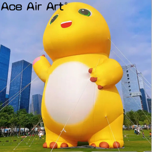 Décoration gonflable extérieure de mascotte de dessin animé Personnages de films de dessin animé gonflables personnalisés Jouets gonflables de <span class=keywords><strong>dinosaure</strong></span> jaune - Product Image 2