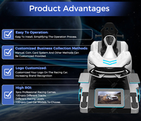 Simulateur de course de kart VR commercial avec siège à mouvement et volant et pédales réalistes pour salles de jeux VR, centres commerciaux et parcs de loisirs familiaux (FEC)