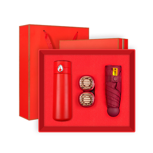 Hot bán tùy chỉnh chất lượng cao văn phòng kinh doanh Quà Tặng cổ Fan + chân không Flask + mini ô Bộ quà tặng - Product Image 4