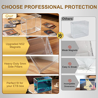 Boîtier de protection transparent en acrylique écologique pour cartes TCG, anti-UV et anti-poussière, style classique