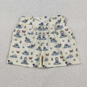 RTS Summer Ocean Shark Starfish Sailboat Print Kids <b>Boys</b> Swim Trunks <b>Shorts</b> New Designs Boutique Swimwear Beachwear For <b>Boys</b> - Product Image 1
