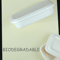 Récipient alimentaire en bagasse de canne à sucre écologique Boîtes de restauration à clapet Assiettes à emporter Bols Plateaux Vaisselle