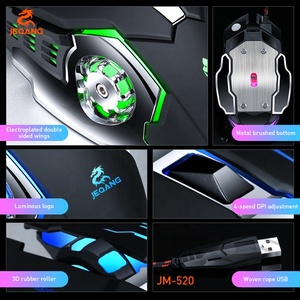 JM-520 có dây 6D Chuột chơi <span class=keywords><strong>game</strong></span> quang học thuận tay phải đầy màu sắc phát quang 520 Chuột cơ khí để chơi trò chơi - Product Image 2