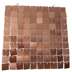 Panneaux en plastique à sequins carrés à clipser de type nouveau, panneaux muraux scintillants, toiles de fond <span class=keywords><strong>pour</strong></span> les mariages, les fêtes, les anniversaires - Product Image 2