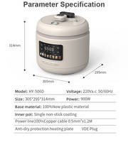 Olla a Presión Eléctrica HY, Olla Arrocera Eléctrica Digital de Alta Calidad para el Hogar de 5L