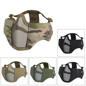 Masque tactique en maille, entraînement au combat, camouflage, équipement de chasse en plein air, équipement de protection, demi-masque tactique - Product Image 3
